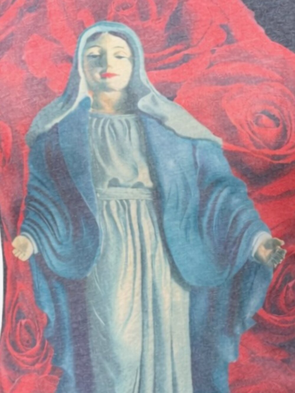 💋 Lucky Brand Virgin Mary Rose Graphic Tee | XS | Soft | Rare Graphic - Picture 3 of 6